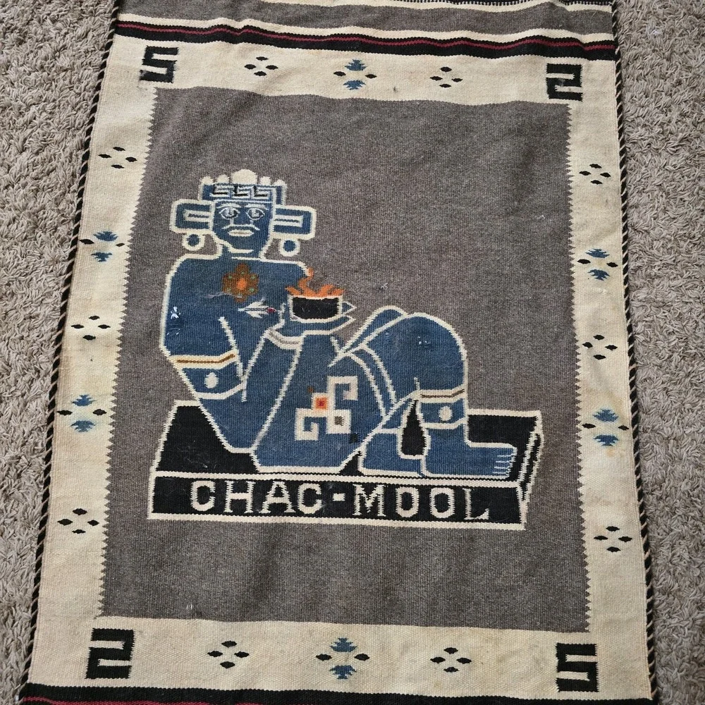 Vintage Mexican‎ Chac Mool Wool 57